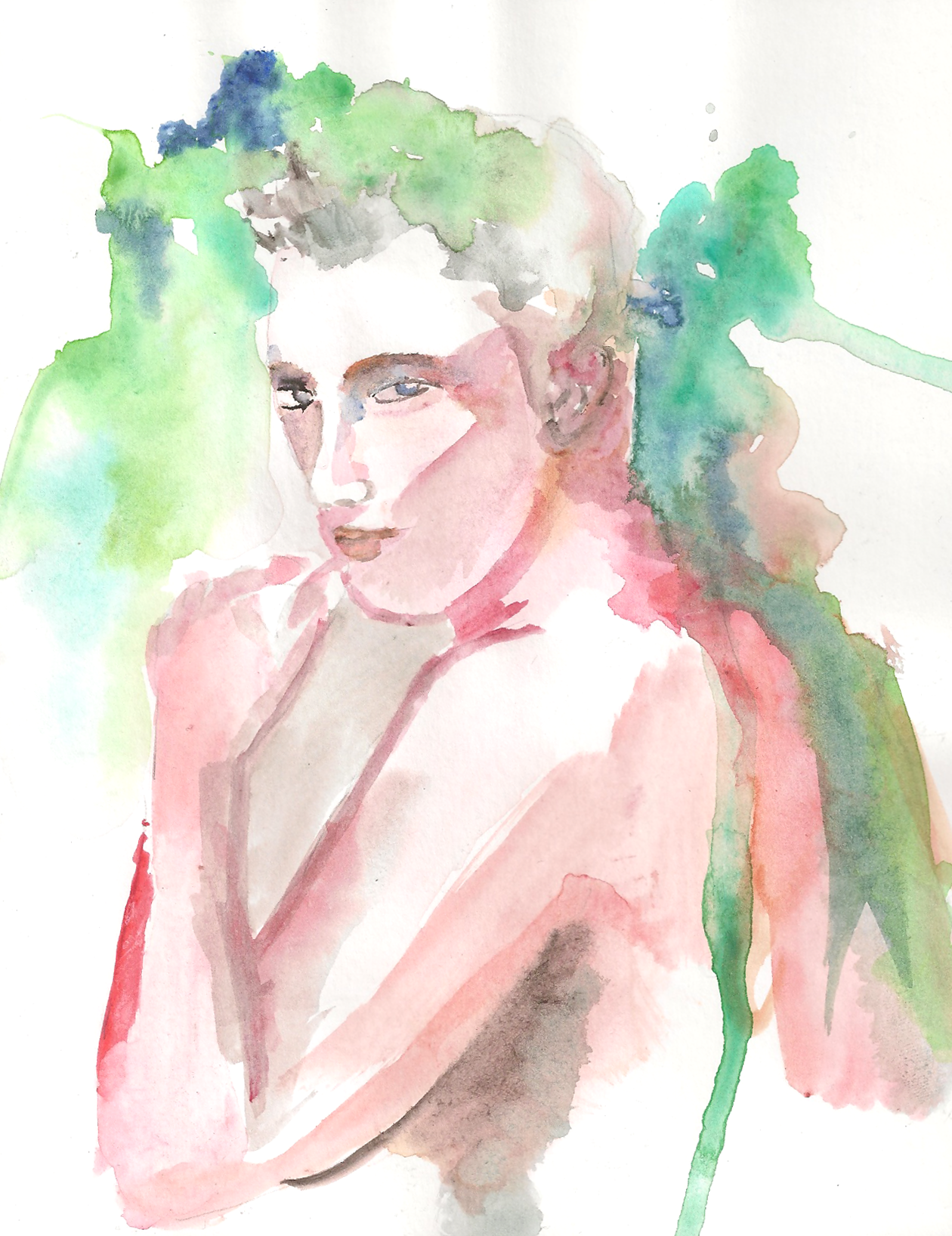 aquarelle homme